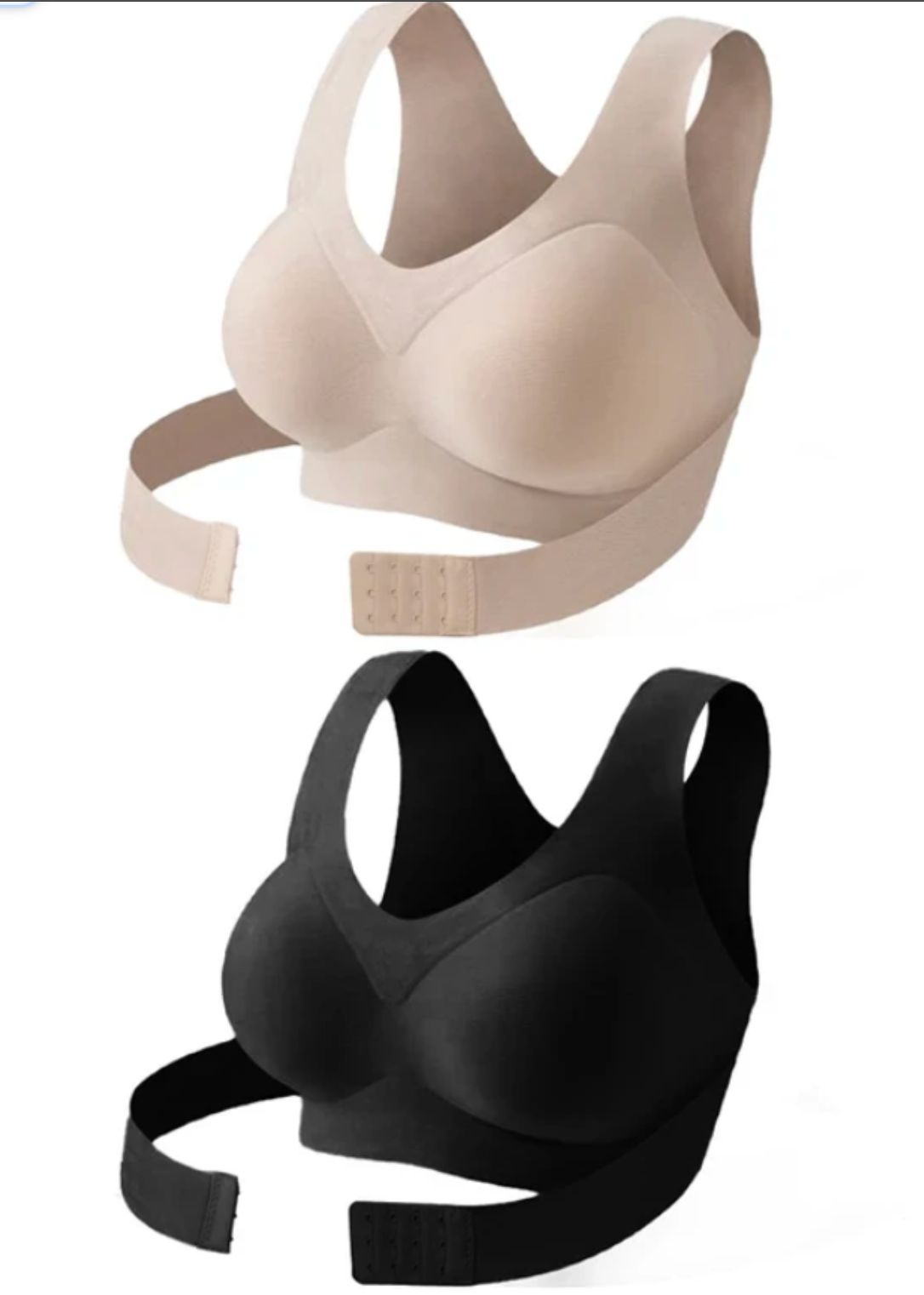 FormFitCo Posture Support Bralette in Nude and Black
